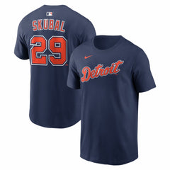 Navy Tarik Skubal Detroit Tigers Nike Name & Number T-Shirt