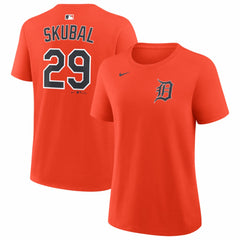 Orange Tarik Skubal Detroit Tigers Nike Women's Name & Number T-Shirt
