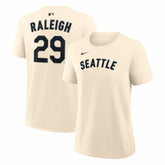 Natural Cal Raleigh Seattle Mariners Nike Women's Name & Number T-Shirt