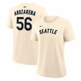 Natural Randy Arozarena Seattle Mariners Nike Women's Name & Number T-Shirt