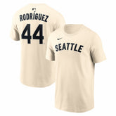 Natural Julio Rodríguez Seattle Mariners Nike Name & Number T-Shirt