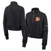 Women's Legacy Phoenix Fleece Cropped Half-Zip Sweatshirt - Denver Broncos Sweatshirts