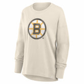 NHL Boston Bruins Fanatics Women's Distressed Logo Long Sleeve T-Shirt