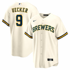 Cream Bob Uecker Milwaukee Brewers Nike Home Retired Player Replica Jersey