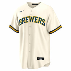 Cream Bob Uecker Milwaukee Brewers Nike Home Retired Player Replica Jersey