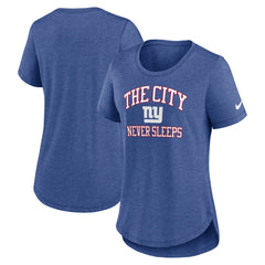 Women's The City Never Sleeps Tri-Blend T-Shirt - New York Giants T-shirts
