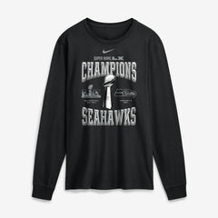 Super Bowl LX Champions Locker Room Trophy Collection Long Sleeve T-Shirt - Seattle Seahawks T-shirts