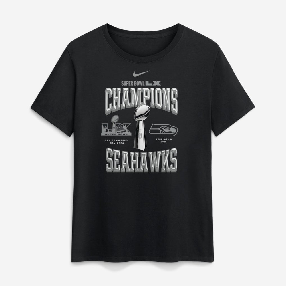 Women's Super Bowl LX Champions Locker Room Trophy Collection T-Shirt - Seattle Seahawks T-shirts