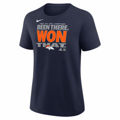 Women's 2025 AFC West Division Champions Locker Room Trophy Collection T-Shirt - Denver Broncos T-shirts