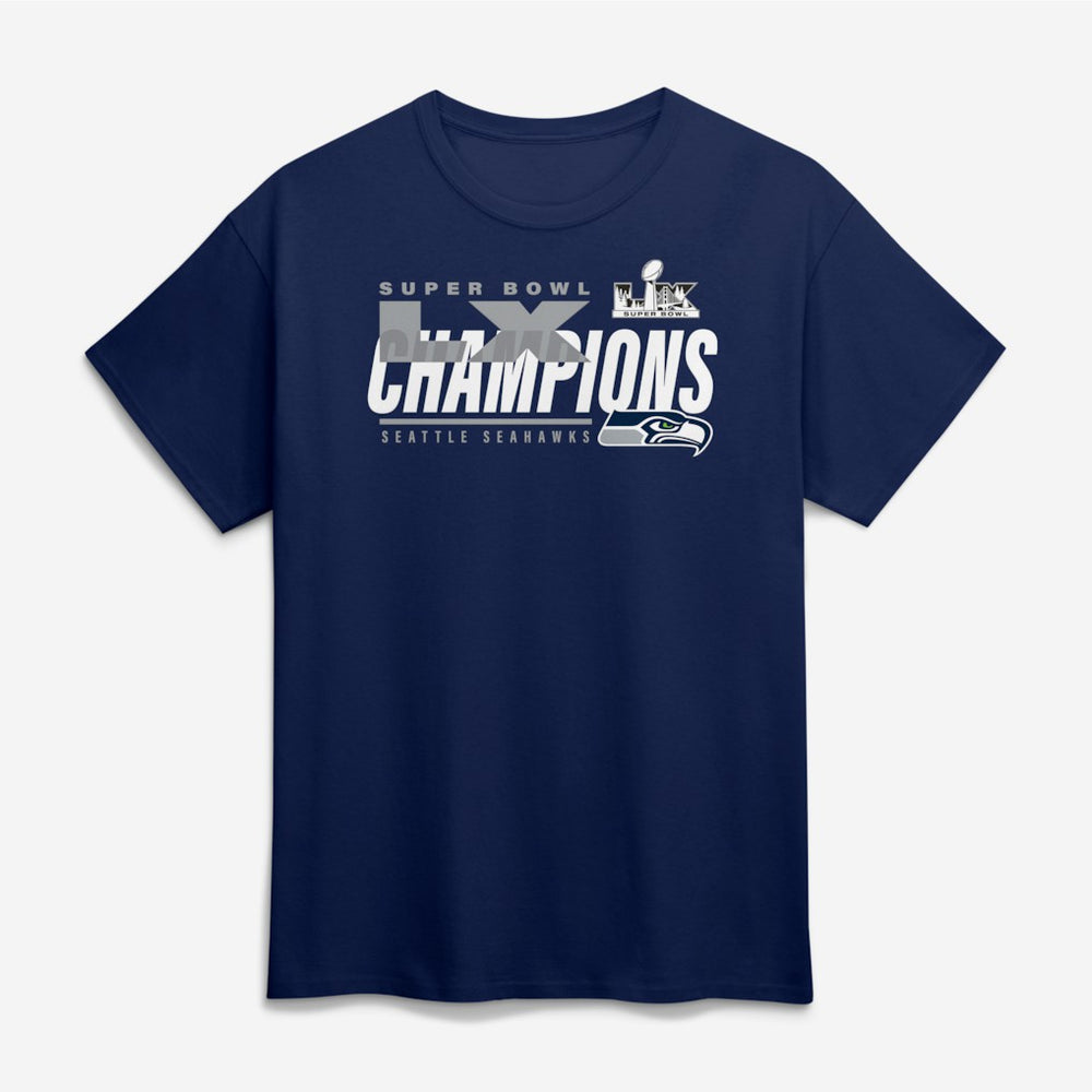 Super Bowl LX Champions Iconic Victory T-Shirt - Seattle Seahawks T-shirts