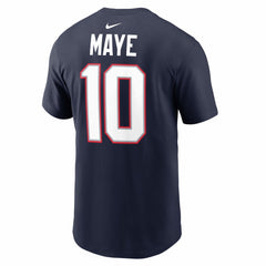 Drake Maye Super Bowl LX Patch Name & Number T-Shirt - New England Patriots T-shirts