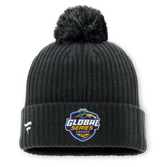 NHL Pittsburgh Penguins Fanatics 2025 NHL Global Series Sweden Cuffed Knit Hat with Pom