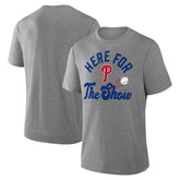 Heather Gray Philadelphia Phillies Fanatics Nostalgia Tri-Blend T-Shirt