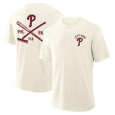 Cream Philadelphia Phillies Fanatics Nostalgia Stadium Slub T-Shirt
