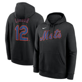 Black Francisco Lindor New York Mets Nike Player Name & Number Club Pullover Hoodie