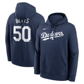 Navy Mookie Betts Los Angeles Dodgers Nike Player Name & Number Club Pullover Hoodie
