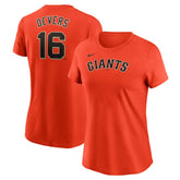 Orange Rafael Devers San Francisco Giants Nike Women's Name & Number T-Shirt