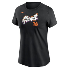 Black Rafael Devers San Francisco Giants Nike Women's 2025 City Connect Fuse Name & Number T-Shirt