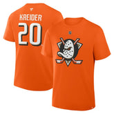 NHL Chris Kreider Anaheim Ducks Fanatics Authentic Stack Name & Number T-Shirt