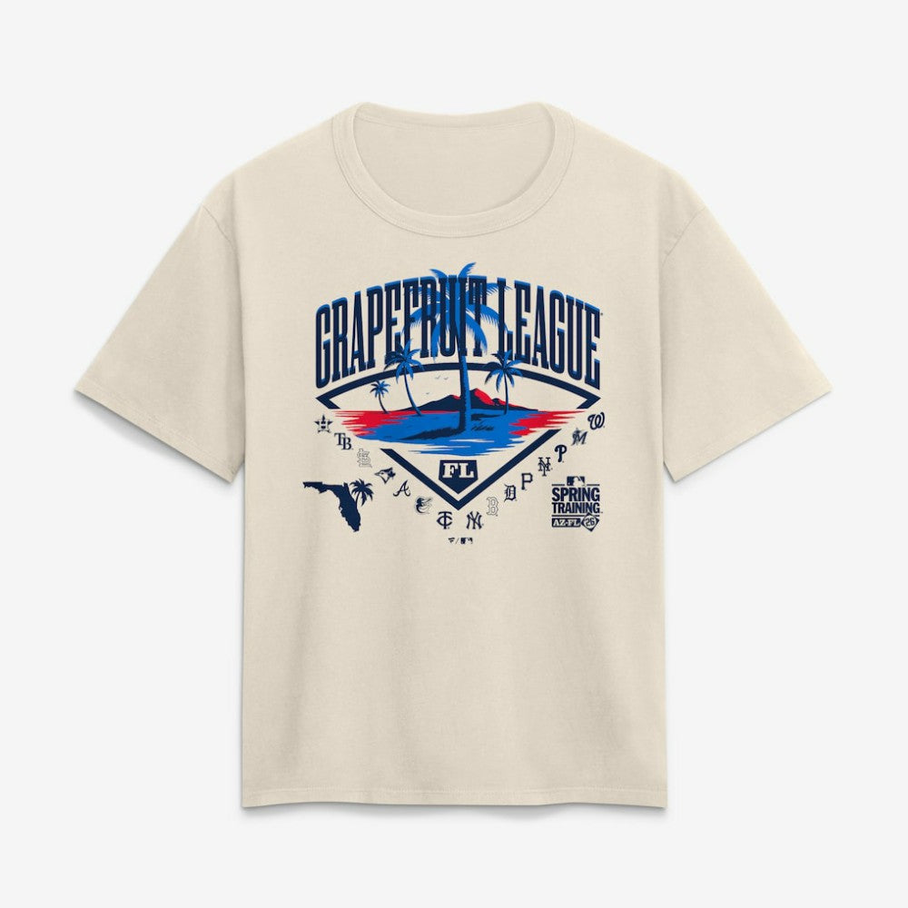 Cream 2026 Spring Training Grapefruit League Fanatics Women's Relaxed Hip Legacy T-Shirt