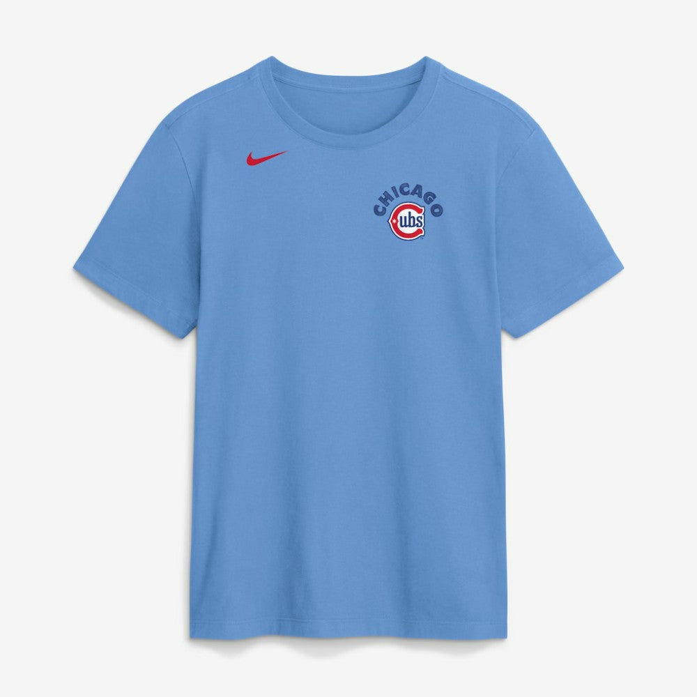 Light Blue Chicago Cubs Nike Electric Bear T-Shirt