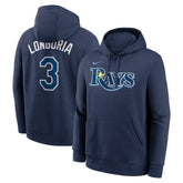 Navy Evan Longoria Tampa Bay Rays Nike Player Name & Number Club Pullover Hoodie