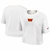 Women's Striped Cropped T-Shirt - Washington Commanders T-shirts