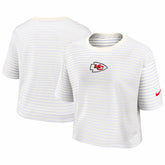 Women's Striped Cropped T-Shirt - Kansas City Chiefs T-shirts