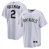 White Tyler Freeman Colorado Rockies Nike Home Replica Jersey
