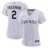 White Tyler Freeman Colorado Rockies Nike Women's Home Replica Jersey