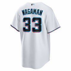 White Eric Wagaman Miami Marlins Nike Home Replica Jersey