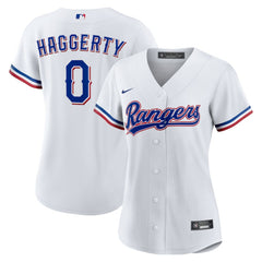 White Sam Haggerty Texas Rangers Nike Women's Home Replica Jersey