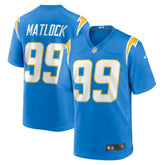 Scott Matlock Team Game Jersey - Los Angeles Chargers Jerseys