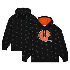 Allover Print Fleece Pullover Hoodie - Cincinnati Bengals Hoodies
