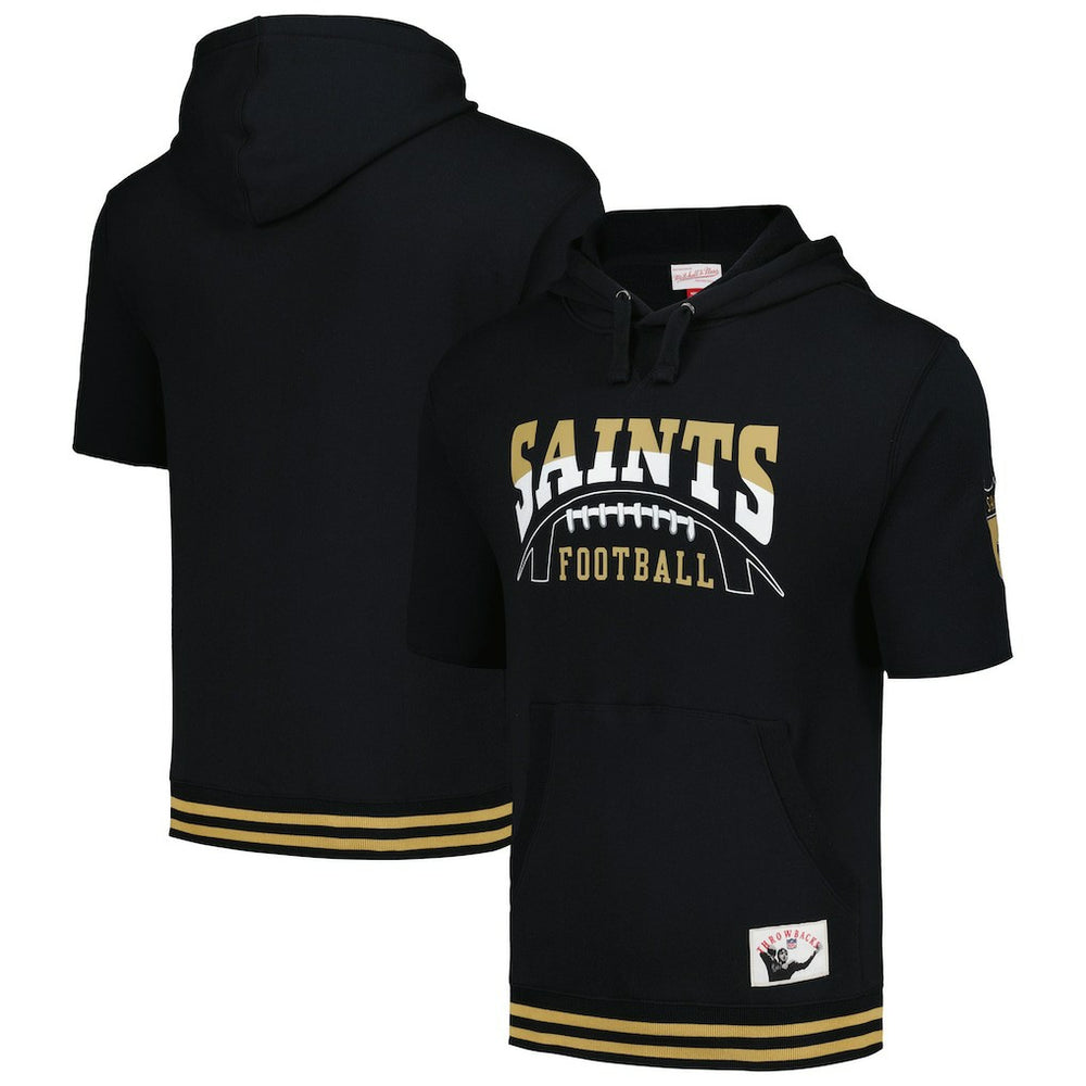 Pre-Game Short Sleeve Pullover Hoodie - New Orleans Saints Hoodies