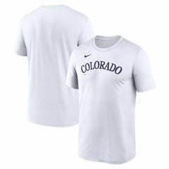White Colorado Rockies Nike New Legend Wordmark Dri-FIT T-Shirt