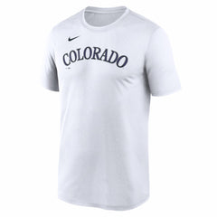 White Colorado Rockies Nike New Legend Wordmark Dri-FIT T-Shirt