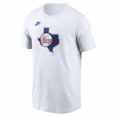 White Texas Rangers Nike Cooperstown Collection Logo T-Shirt