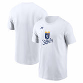 White Kansas City Royals Nike Cooperstown Collection Logo T-Shirt
