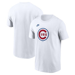White Chicago Cubs Nike Cooperstown Collection Logo T-Shirt