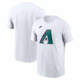 White Arizona Diamondbacks Nike Cooperstown Collection Logo T-Shirt