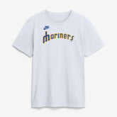 White Seattle Mariners Nike Cooperstown Collection Wordmark T-Shirt