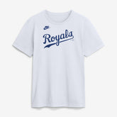 White Kansas City Royals Nike Cooperstown Collection Wordmark T-Shirt
