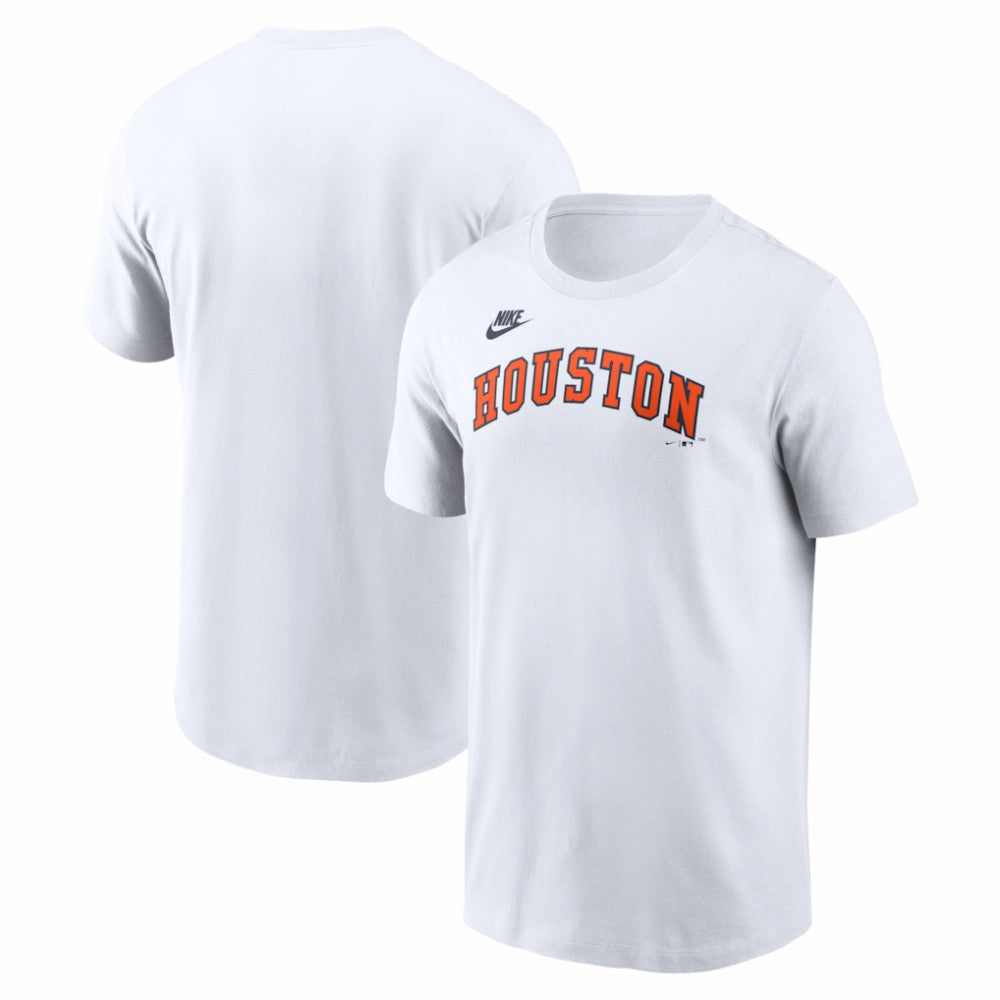 White Houston Astros Nike Cooperstown Collection Wordmark T-Shirt