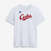 White Chicago Cubs Nike Cooperstown Collection Wordmark T-Shirt