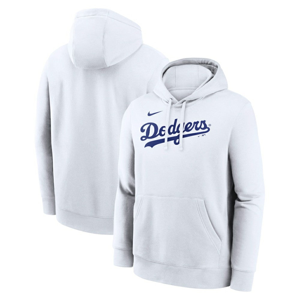 White Los Angeles Dodgers Nike Dri-Fit Club Hoodie