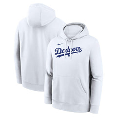 White Los Angeles Dodgers Nike Dri-Fit Club Hoodie