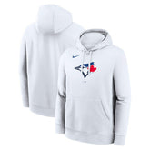 White Toronto Blue Jays Nike Logo Club Hoodie