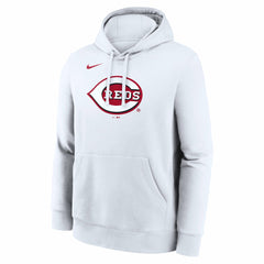 White Cincinnati Reds Nike Logo Club Hoodie
