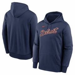 Navy Detroit Tigers Nike Primary Wordmark Therma Hoodie